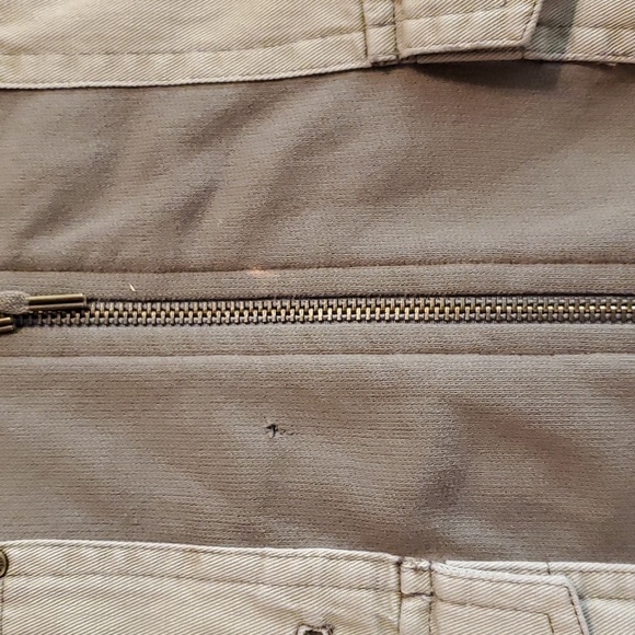 Lauren Ralph Lauren- Tan Utility Jacket Front Cargo Pockets Hood Neutral Sz. M - Picture 6 of 9